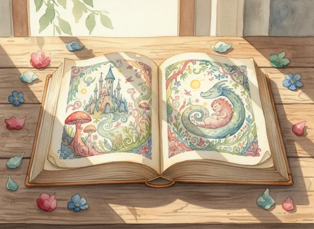 Sample image from the Bright and Hopeful Watercolor and Gouache Style AI Images pack