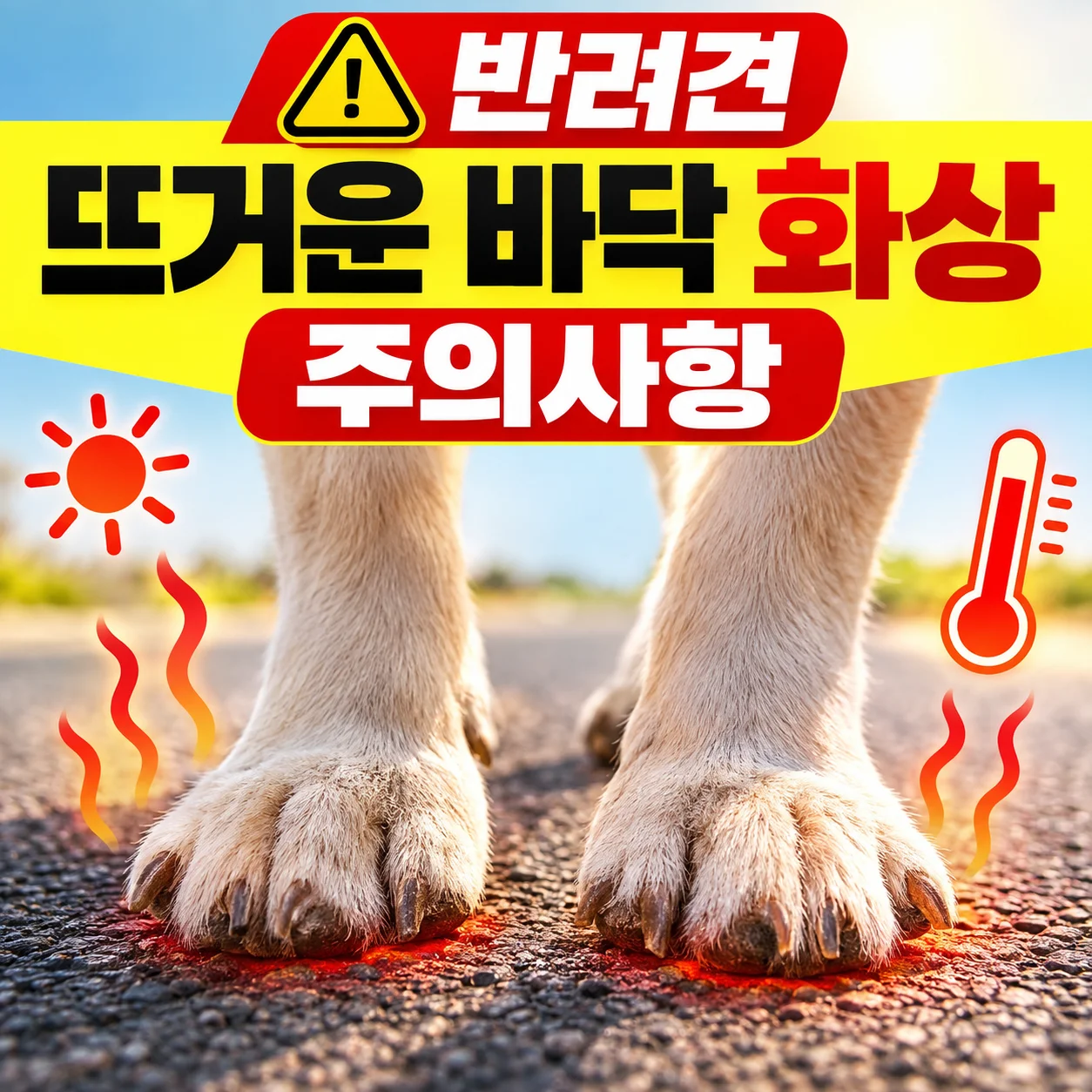 반려견 뜨거운 바닥 화상 주의사항 대표이미지